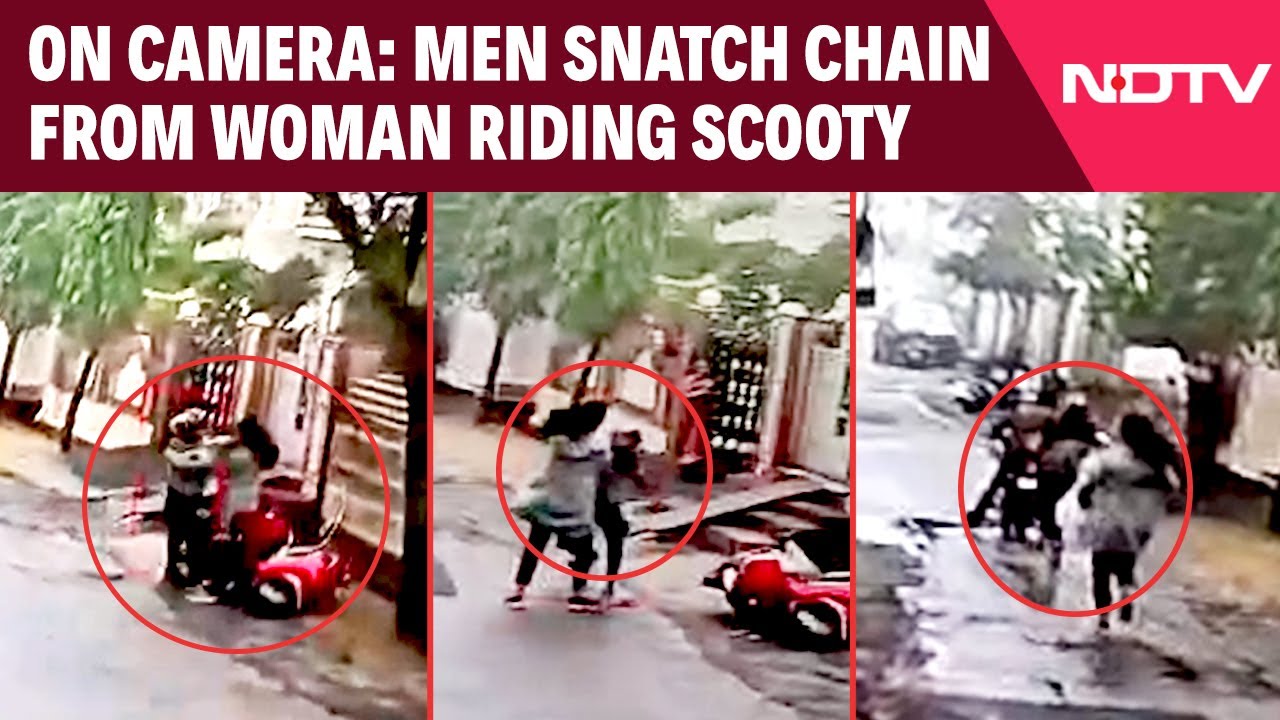 Rajasthan News | Caught On Camera: Men Snatch Chain From Woman Riding A Scooty In Ajmer