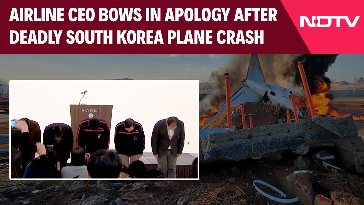 Airline CEO Bows In Apology Following Deadly Plane Crash In South Korea