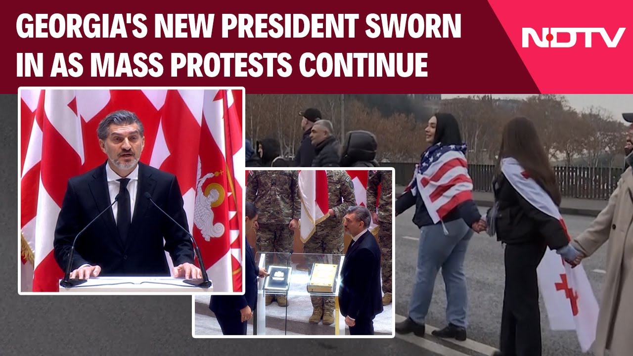 Georgia Protests | New Georgian President Sworn As Outgoing President Refuses To Step Down