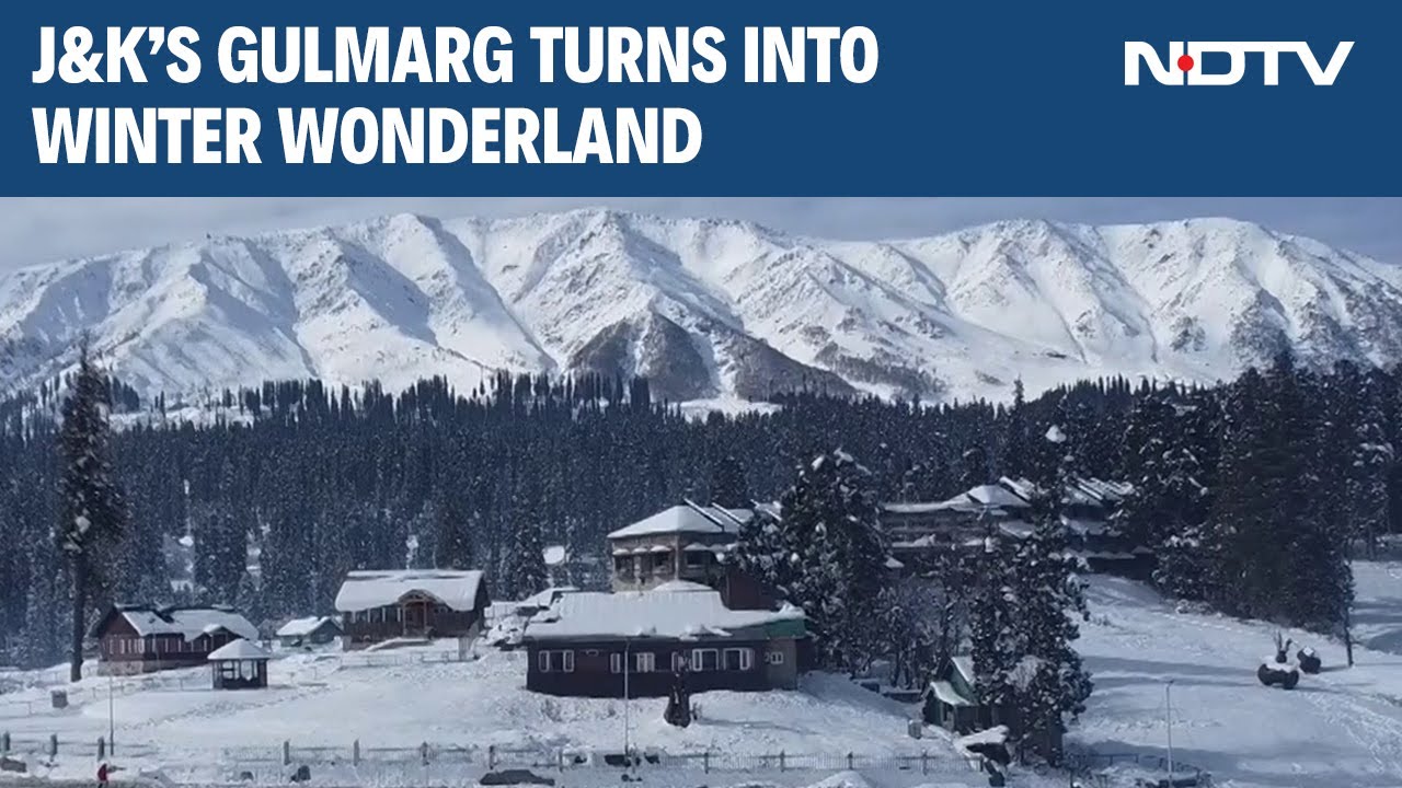 Skiing In Gulmarg | Stunning Visuals Show J&K's Gulmarg Covered In Snow