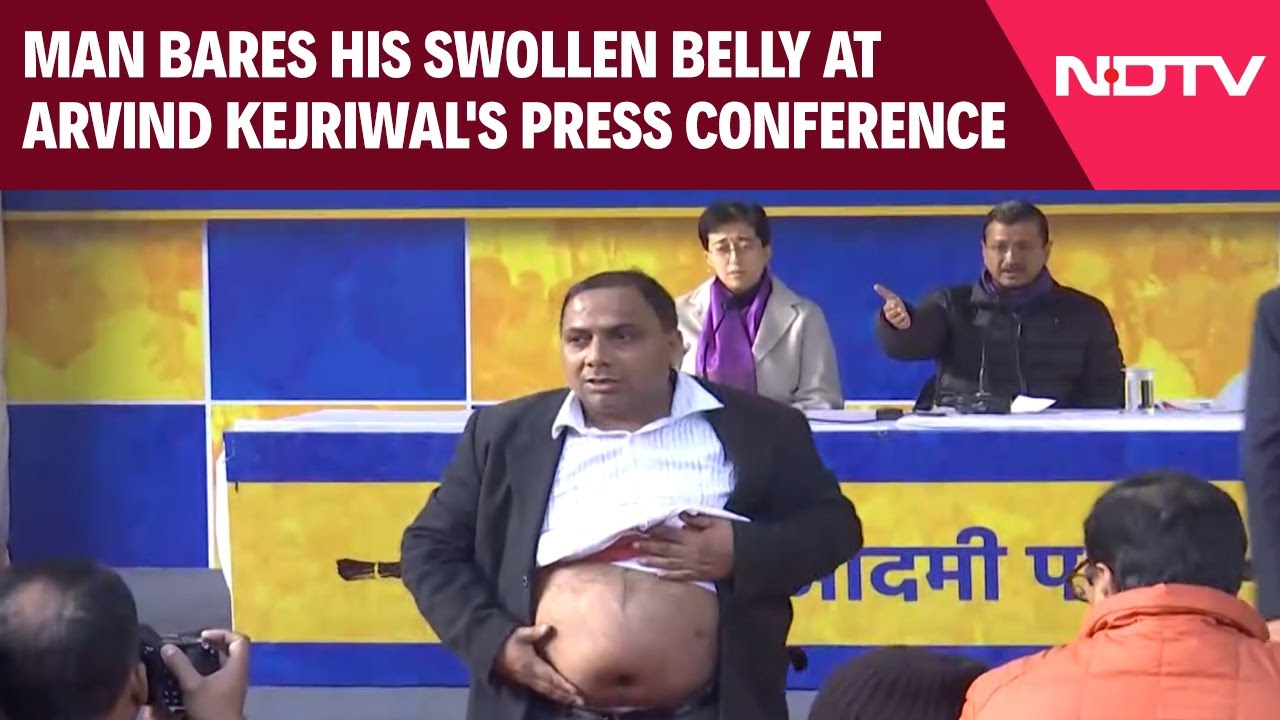 Arvind Kejriwal's Big Promise As Man Bares His Swollen Belly At AAP Press Conference