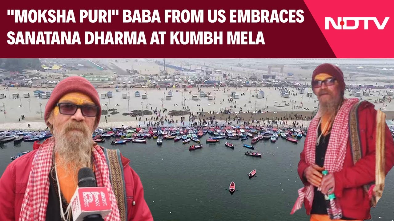 "Moksha Puri" Baba From US Embraces Sanatana Dharma At Kumbh Mela