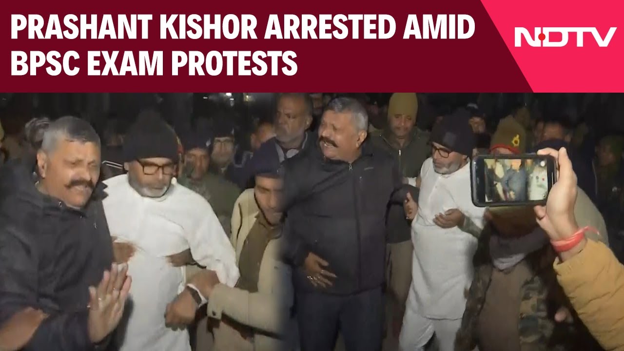 Prashant Kishor Arrested | Prashant Kishor, On Strike Backing Protesting Students, Arrested In Patna Prashant Kishor Arrested | Prashant Kishor, On Strike Backing Protesting Students, Arrested In Patna