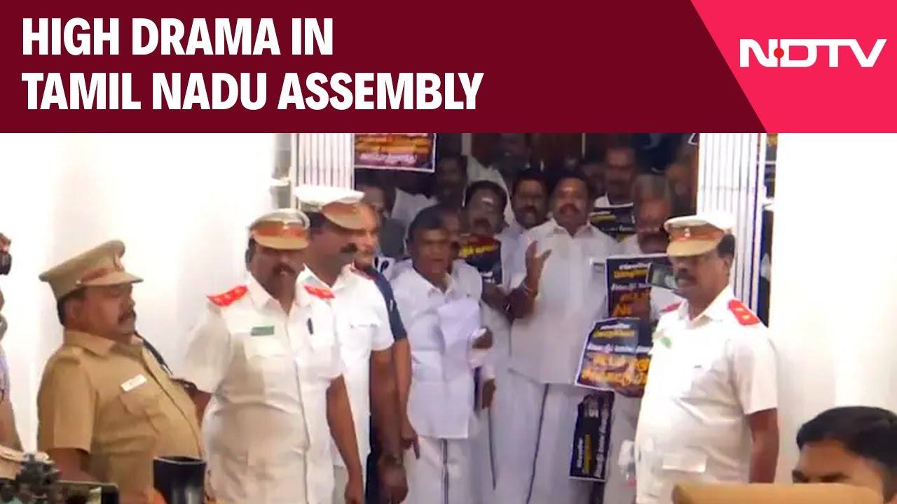 Video : High Drama In TN Assembly Amid Opposition Protests On Anna University Case