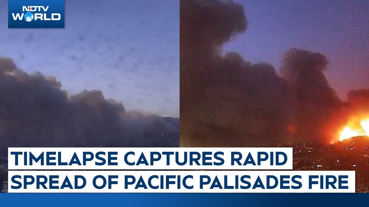 Los Angeles Forest Fire | Timelapse Captures Rapid Spread of Pacific Palisades Fire
