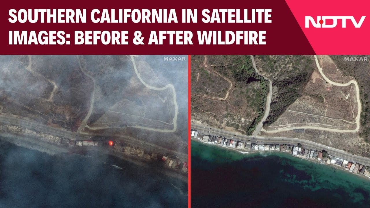 California Wildfire News | Satellite Images Show Southern California Before And After Wildfires