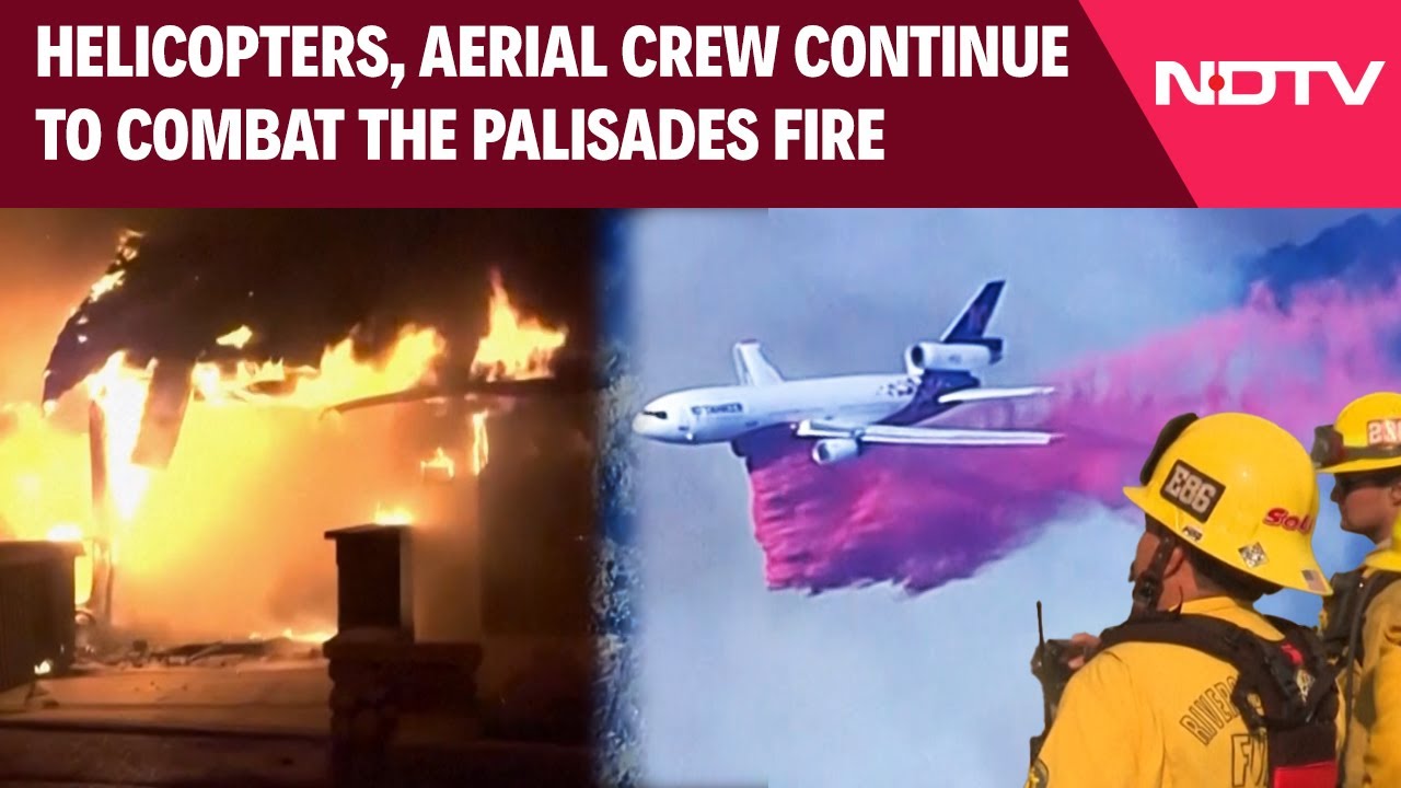 Helicopters And Aerial Crew Continue To Combat The Palisades Fire Helicopters And Aerial Crew Continue To Combat The Palisades Fire