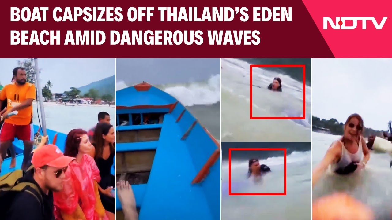 Boat Overturns in Thailand's Eden Beach Waters, Passengers Safe in Close Call