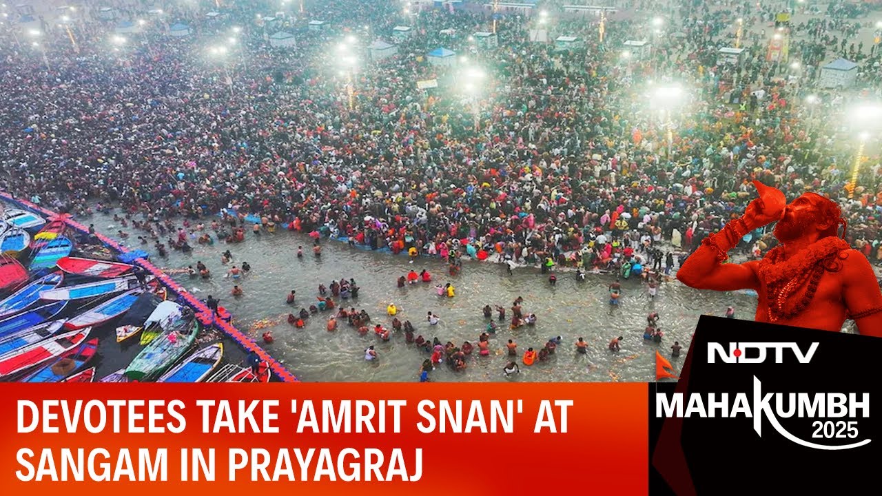 Maha Kumbh: Devotees Take 1st 'Amrit Snan' At Sangam In Prayagraj