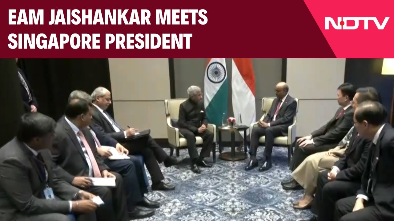 S Jaishankar Meets Singapore President Tharman Shanmugaratnam In New Delhi