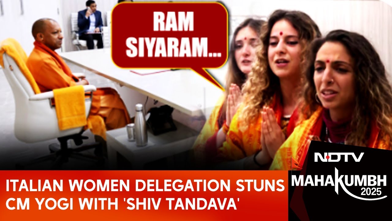 Maha Kumbh: Italian Women Delegation Stuns Chief Minister Yogi Adityanath With 'Shiv Tandava'
