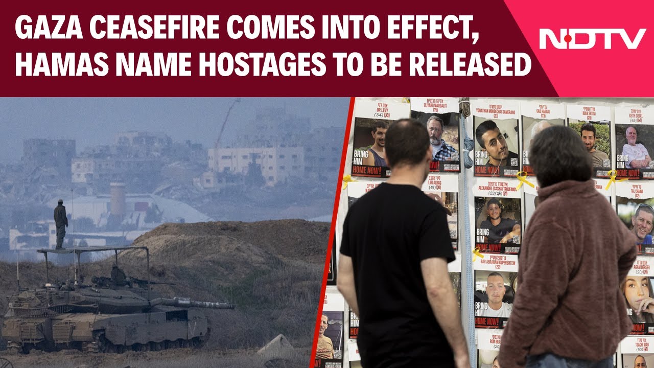 Gaza Ceasefire Comes Into Effect As Hamas Name Hostages To Be Released