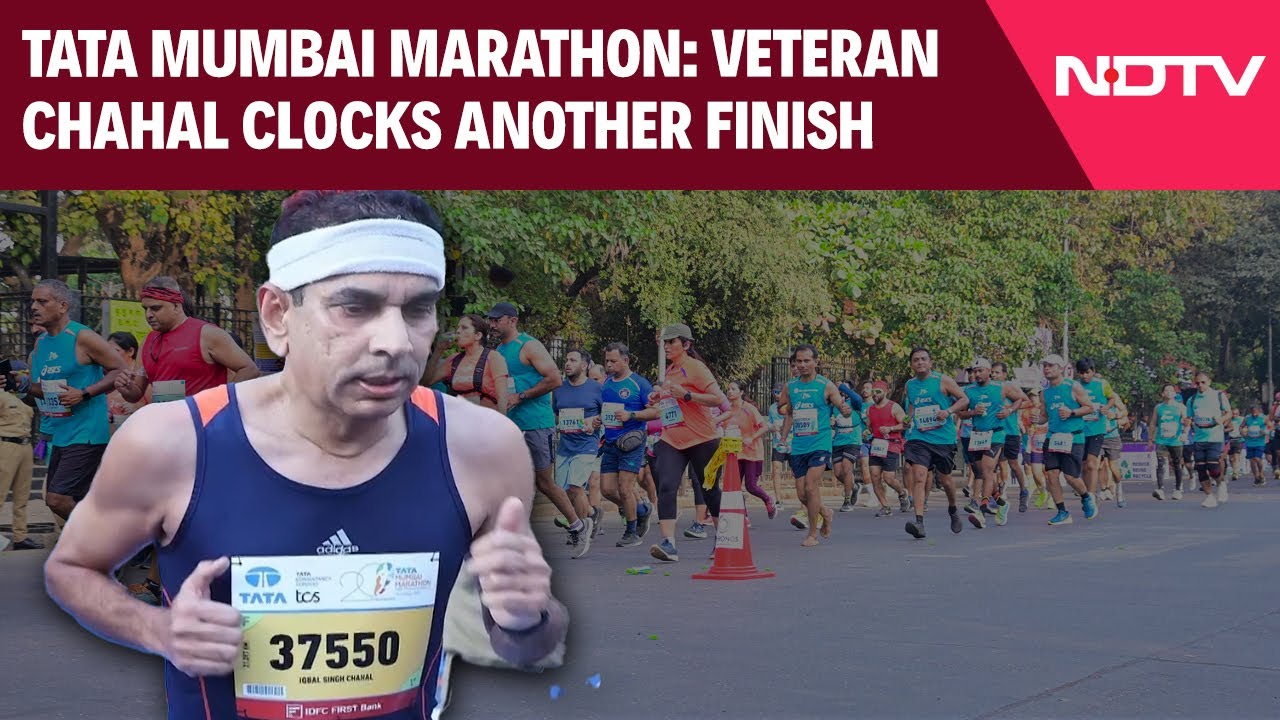 Video: Ex Mumbai Civic Body Chief Iqbal Chahal Achieves Rare Feat In Tata Mumbai Marathon