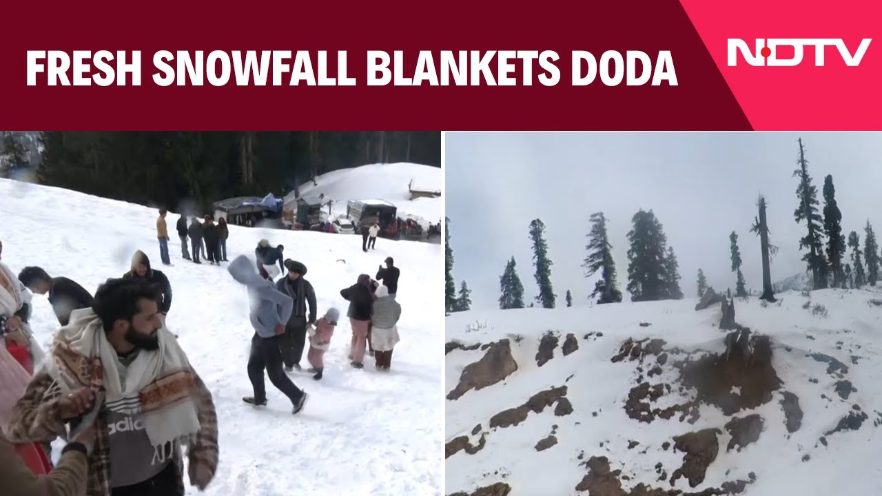 Video: Doda District In Jammu & Kashmir Transformed Into A Winter Wonderland With Fresh Snowfall