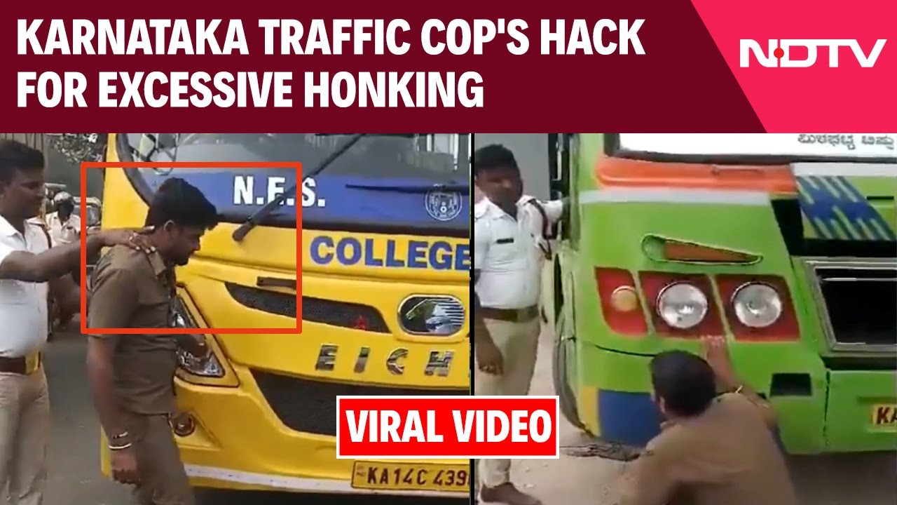 Karnataka Traffic Cop's Hack For Excessive Honking By Reckless Drivers