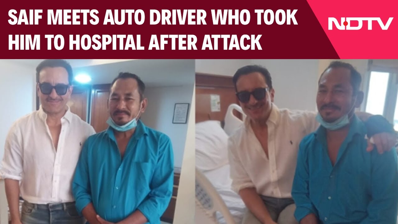 Saif Ali Khan Hugs Auto Driver Who Took Him To Hospital After Attack