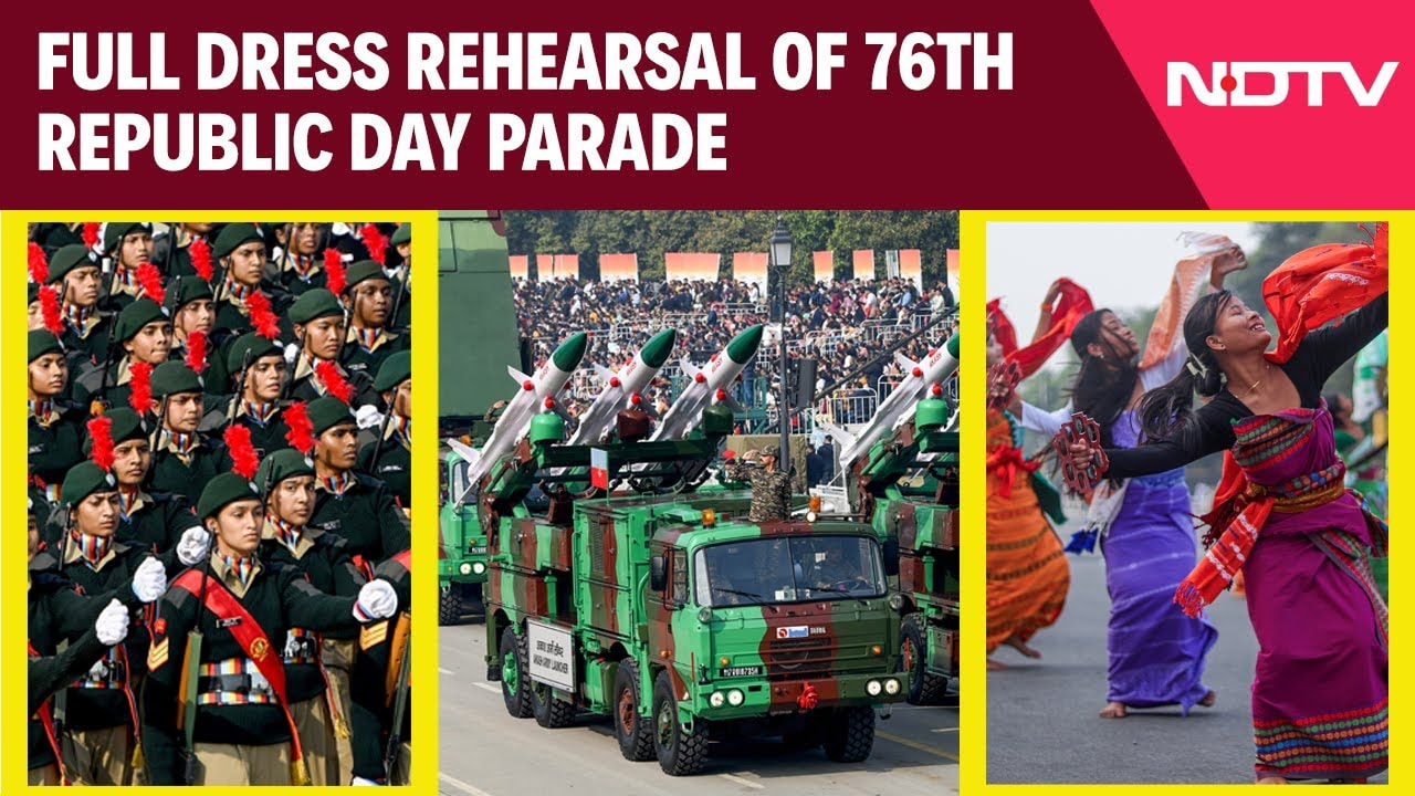 Republic Day | Indians Prepare For Republic Day: Full Dress Rehearsal Of Parade On Kartavya Path
