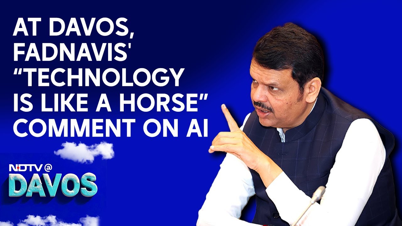 Video: At Davos, Devendra Fadnavis' 'Technology Is Like A Horse' Comment On AI