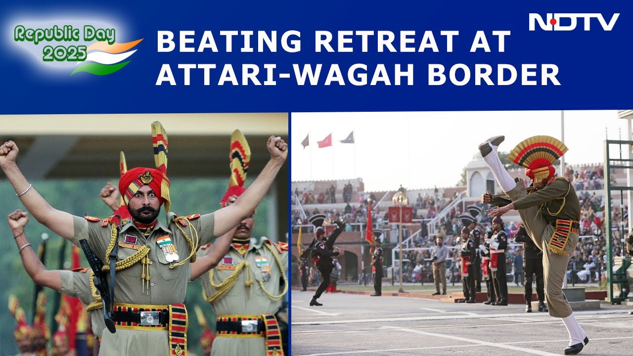 Wagah Border | Beating Retreat Ceremony At Attari-Wagha Border On 76th Republic Day