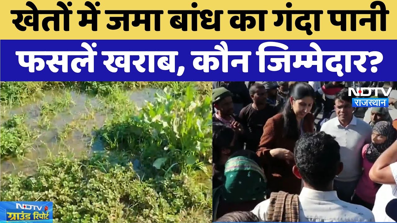 खेतों और घरों में जमा बांध का गंदा पानी, फसलें खराब, कौन जिम्मेदार?