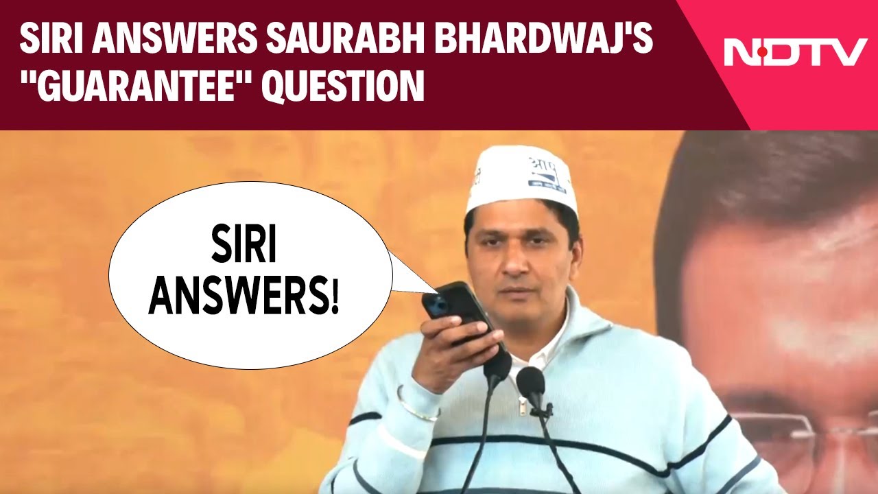 Delhi Elections: Saurabh Bhardwaj Asks Siri, "Who Said 'Gurantees' First In Politics?" Siri Answers