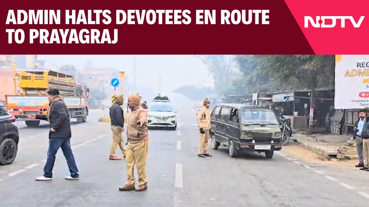 Admin Halts Devotees En Route To Prayagraj Amidst Overwhelming Crowd