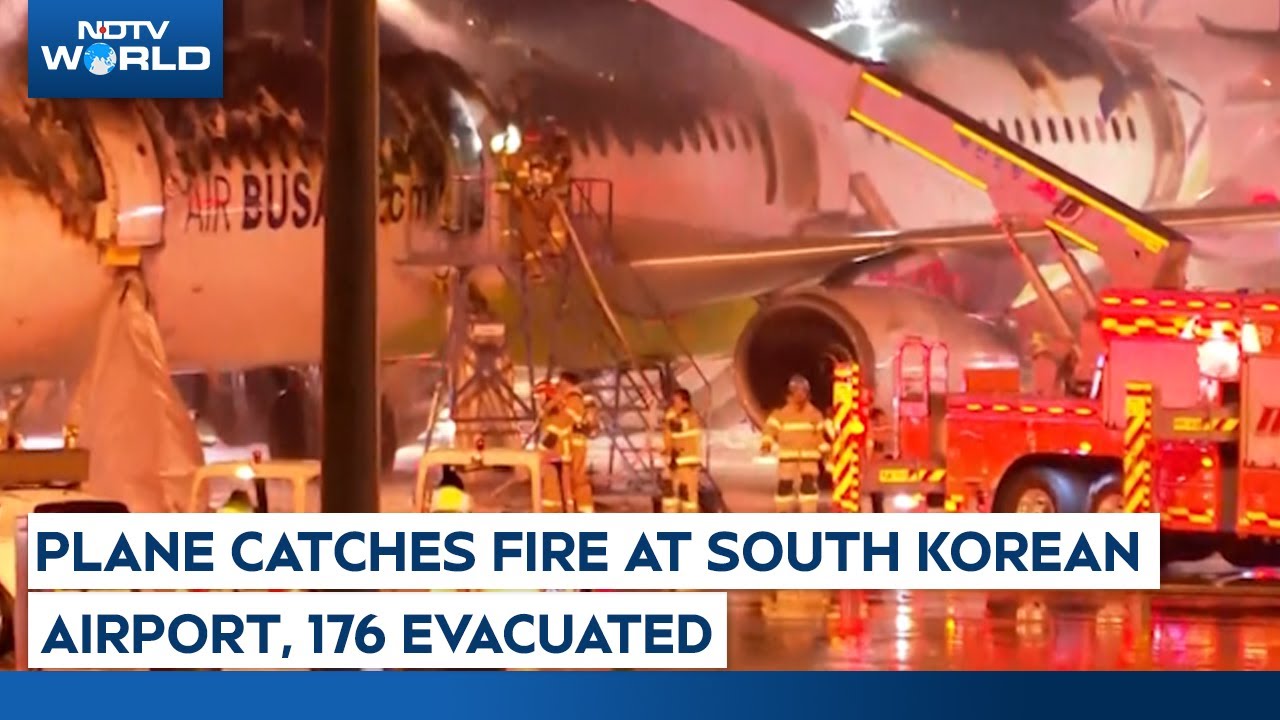 Korea Flight Fire | Plane Catches Fire At South Korean Airport, All 176 Passengers Evacuated Safely