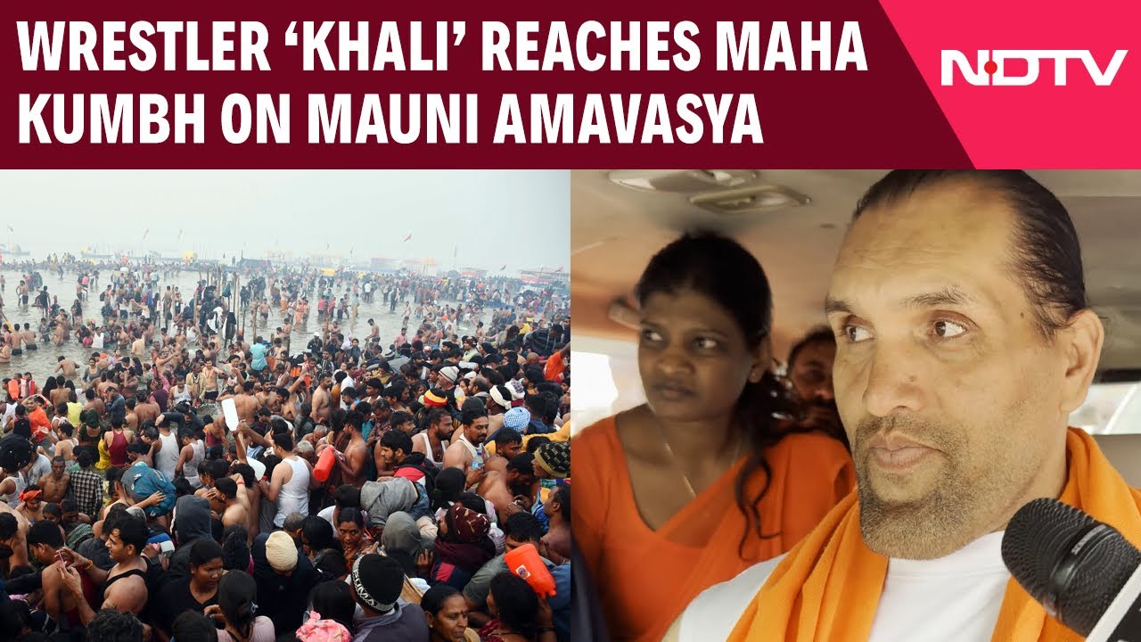 Maha Kumbh 2025 | Wrestler 'Khali' Reaches Maha Kumbh On Mauni Amavasya Maha Kumbh 2025 | Wrestler 'Khali' Reaches Maha Kumbh On Mauni Amavasya