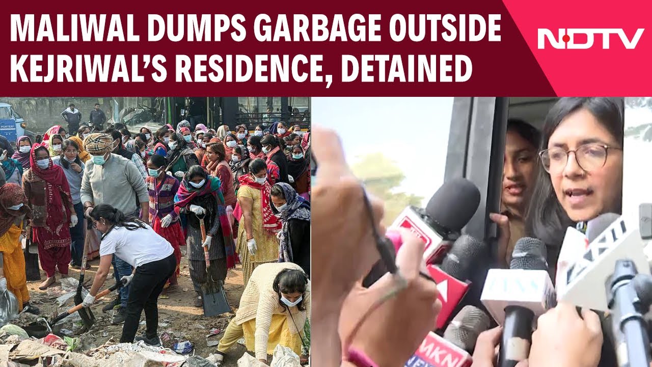 Swati Maliwal News | Police Detains Maliwal For Dumping Garbage Outside Kejriwal’s Residence