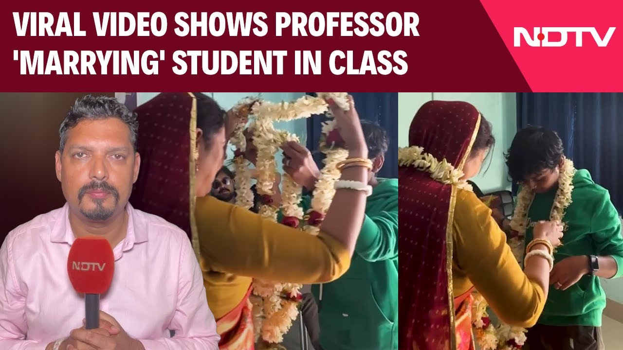 Video : Bengaal Viral Video | Viral Video Shows Professor 'Marrying' Student In Class, Probe Ordered