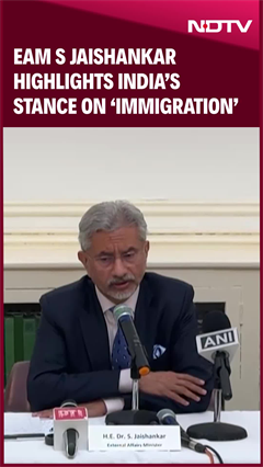 EAM S Jaishankar Highlights India's Stance on 'Immigration': 'Supporting Legal Mobility' EAM S Jaishankar Highlights India's Stance on 'Immigration': 'Supporting Legal Mobility'