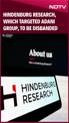 Hindenburg Research | Hindenburg Research, Which Targeted Adani Group, To Be Disbanded Hindenburg Research | Hindenburg Research, Which Targeted Adani Group, To Be Disbanded