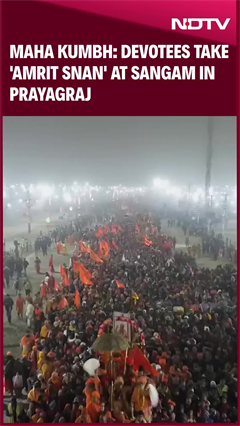 Maha Kumbh Day 2: Devotees Take 1st 'Amrit Snan' At Sangam In Prayagraj