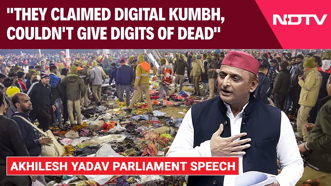 Akhilesh Yadav Parliament Speech | "Claimed Digital Kumbh, Couldn't Give Digits Of Dead": SP Chief Akhilesh Yadav Parliament Speech | "Claimed Digital Kumbh, Couldn't Give Digits Of Dead": SP Chief