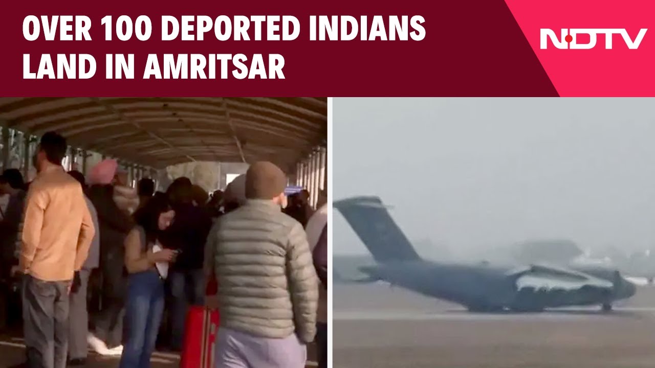 Video : Indian Deported From US Latest News | US Plane Carrying 104 Deported Indians Lands In Amritsar