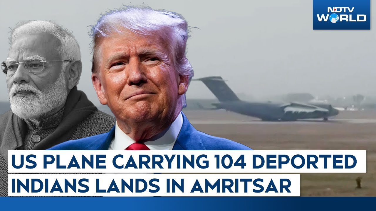 Video: US C-17 Military Plane Carrying 104 Deported Indians Lands In Amritsar