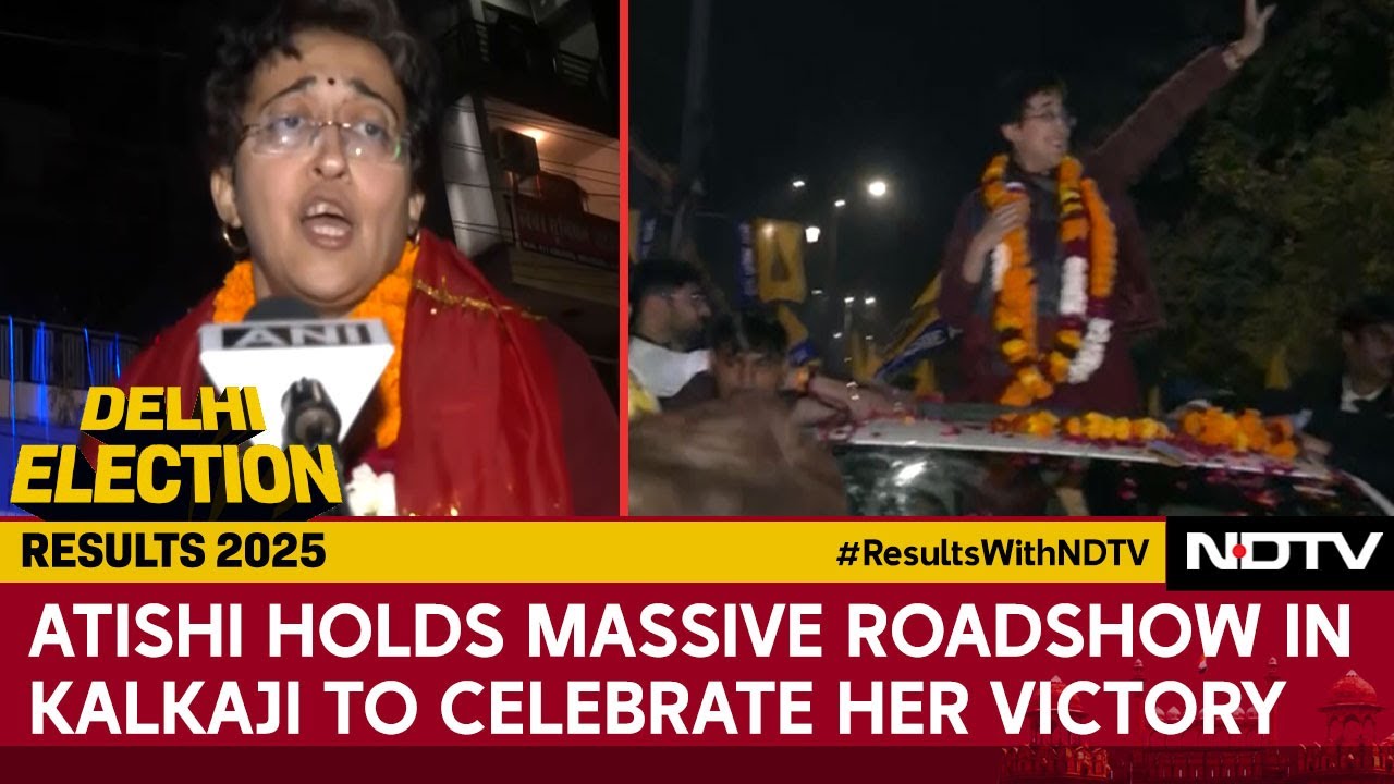 Atishi Celebrates Kalkaji Victory with Roadshow