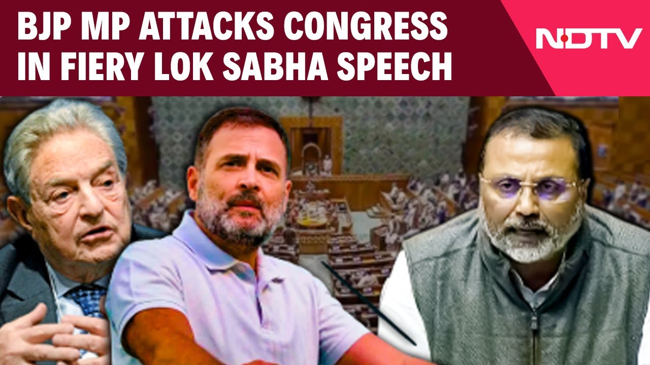 Nishikant Dubey Parliament Speech | "George Soros, Waqf...": Nishikant Dubey Exposes Congress