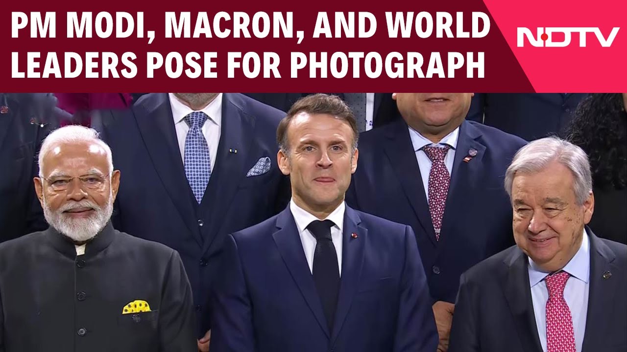 PM Modi, Macron, And World Leaders Pose For Photograph At AI Paris Summit