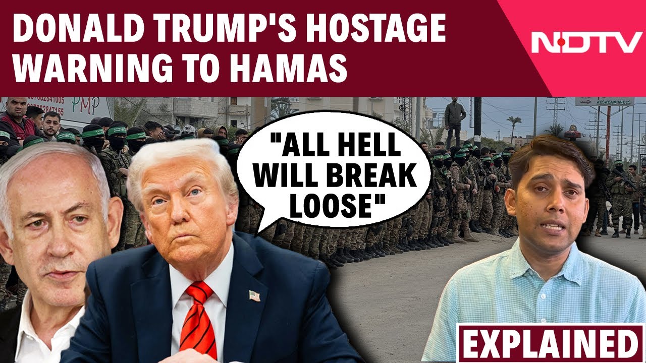 "All Hell Will Break Loose": Trump's Hostage Warning To Hamas "All Hell Will Break Loose": Trump's Hostage Warning To Hamas