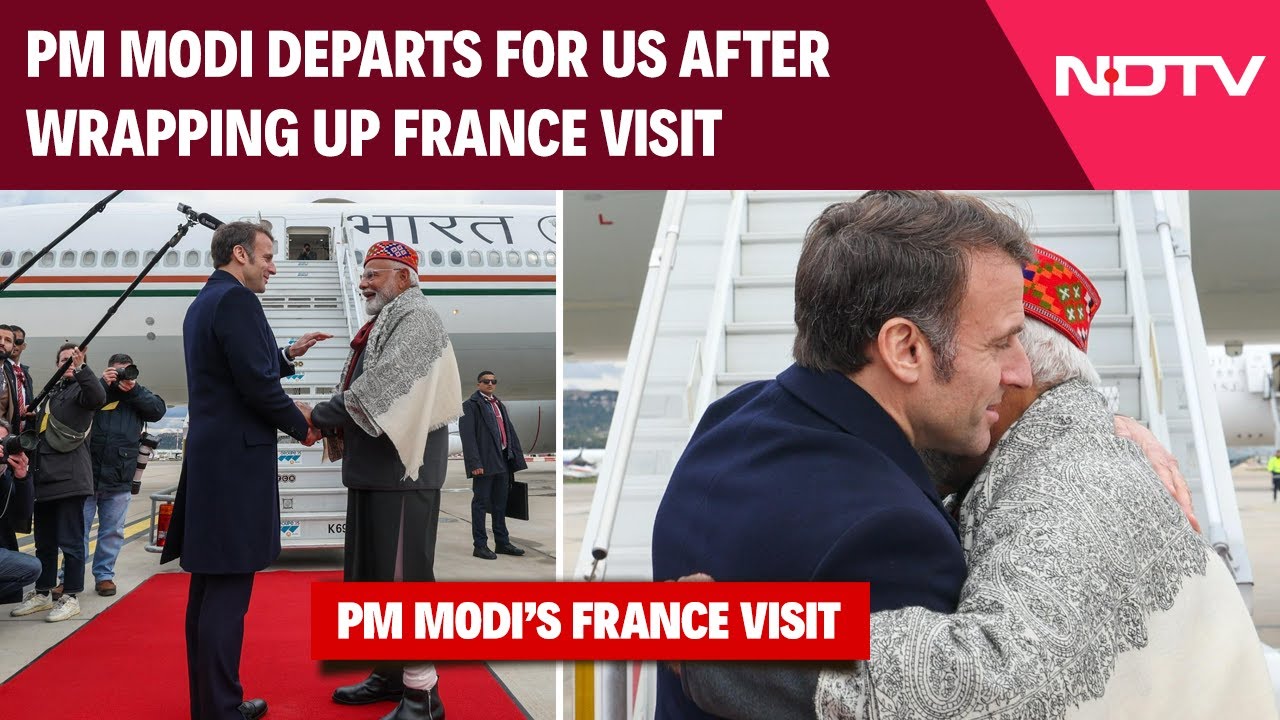 PM Modi In France | PM Modi Departs For United States For US After Wrapping France Visit