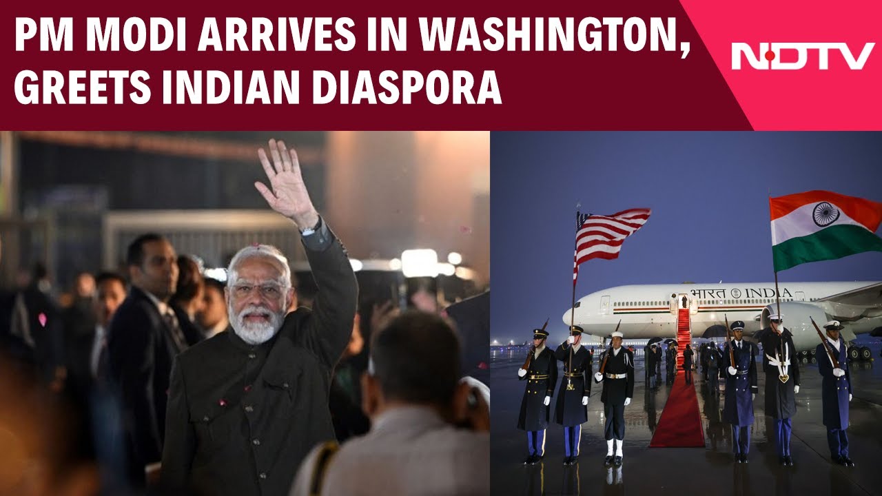 PM Modi Arrives In US, Greets Indian Diaspora | PM Modi To Meet Donald Trump PM Modi Arrives In US, Greets Indian Diaspora | PM Modi To Meet Donald Trump