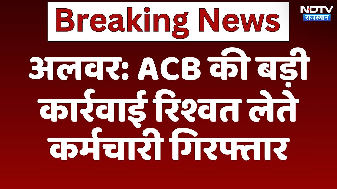 Alwar News: ACB की बड़ी कार्रवाई,  रिश्वत लेते कर्मचारी गिरफ्तार | Latest News | Breaking News
