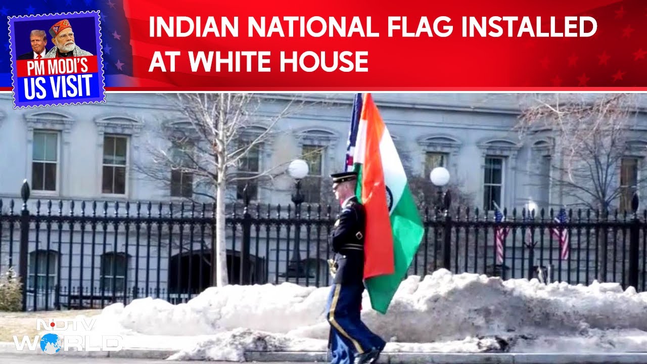 Indian National Flag Installed At White House Ahead Of PM Modi-Trump Meet