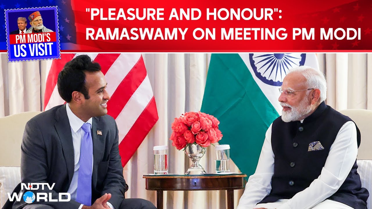 Vivek Ramaswamy Meets PM Modi | "Pleasure and Honour":  Ramaswamy On Meeting PM Modi At Blair House Vivek Ramaswamy Meets PM Modi | "Pleasure and Honour":  Ramaswamy On Meeting PM Modi At Blair House