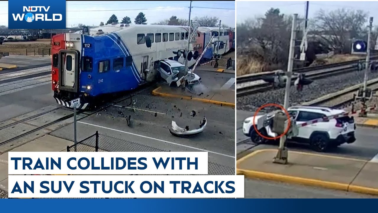 Driver Escapes Seconds Before Train Smashes Car In Utah | US News