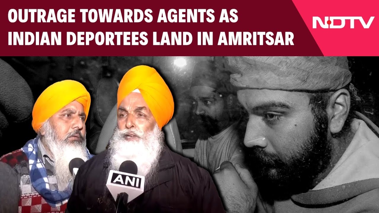 Outrage Towards Agents As Deported Indians From US Land In Amritsar