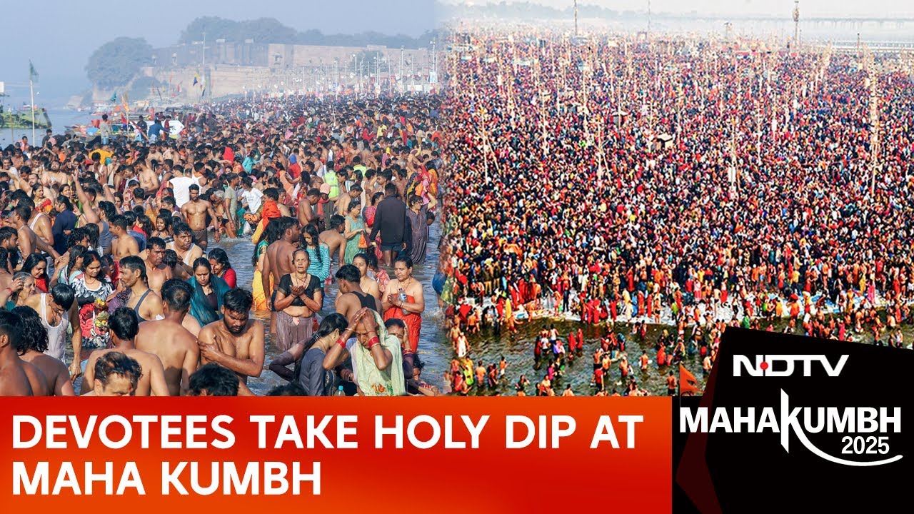 Maha Kumbh 2025 | Devotees Take Holy Dip In Triveni Sangam