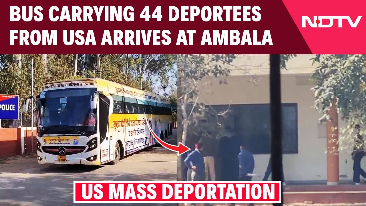 Bus Carrying 44 Deportees From USA Arrives At Ambala