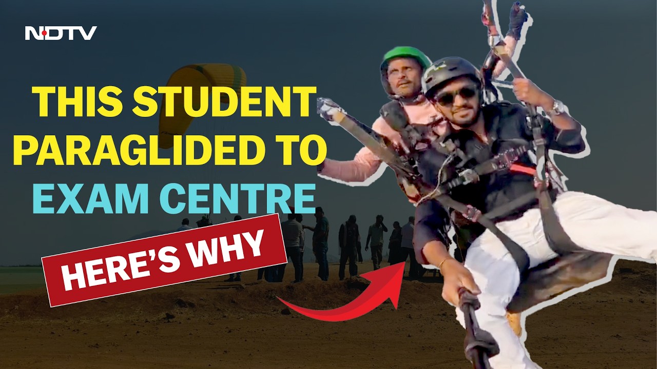 Maharashtra Student Paraglides To Exam Centre To...